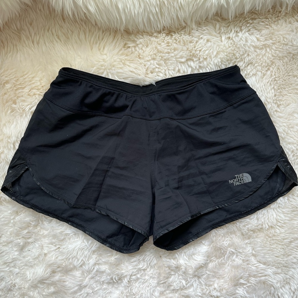 Womens The North Face athletic running shorts black size small